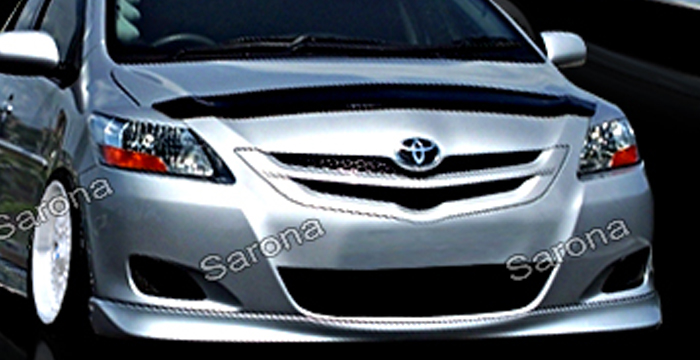 Custom Toyota Yaris  Sedan Front Lip/Splitter (2006 - 2009) - $360.00 (Part #TY-008-FA)